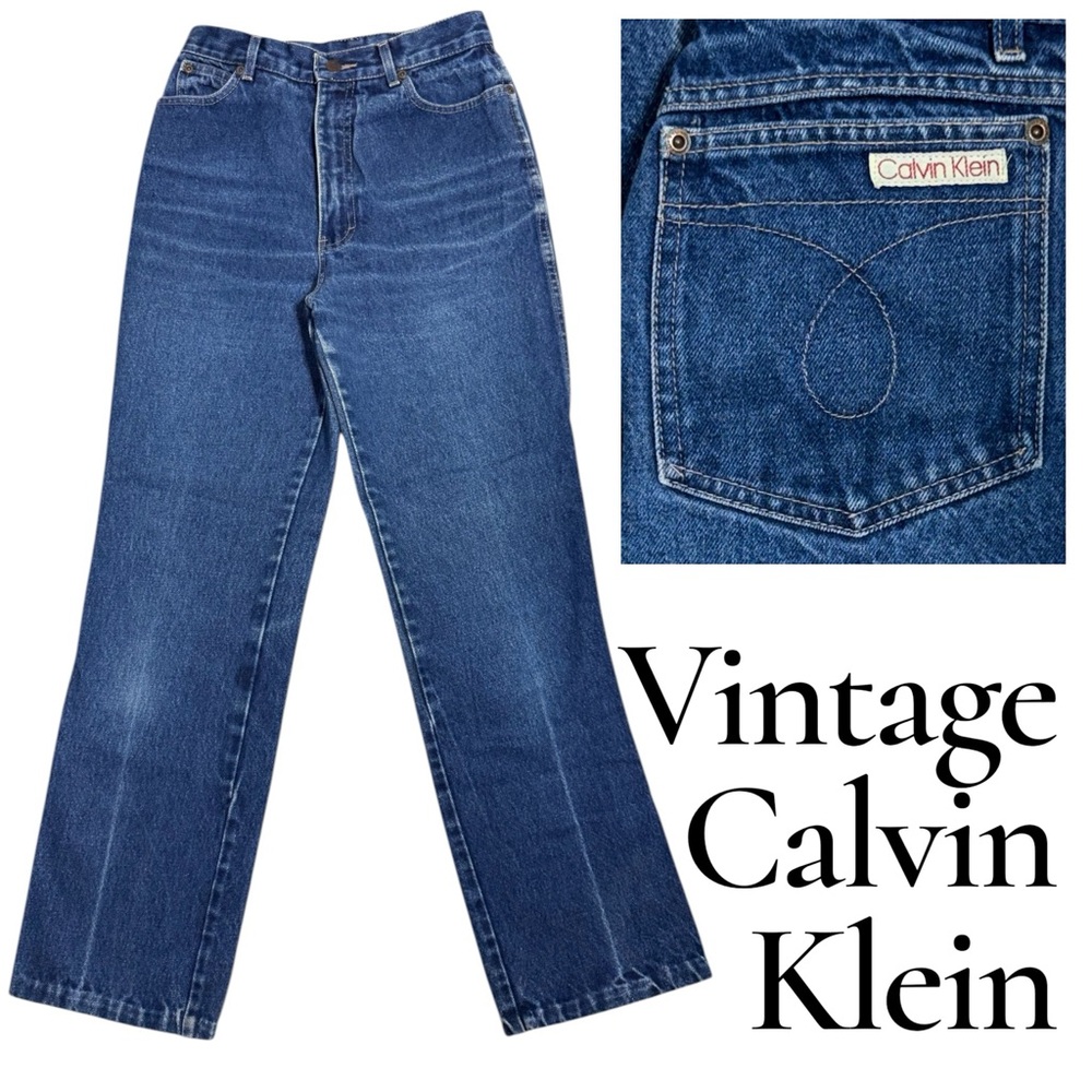 Calvin Klein Vintage Straight Leg Jeans - Medium Blue